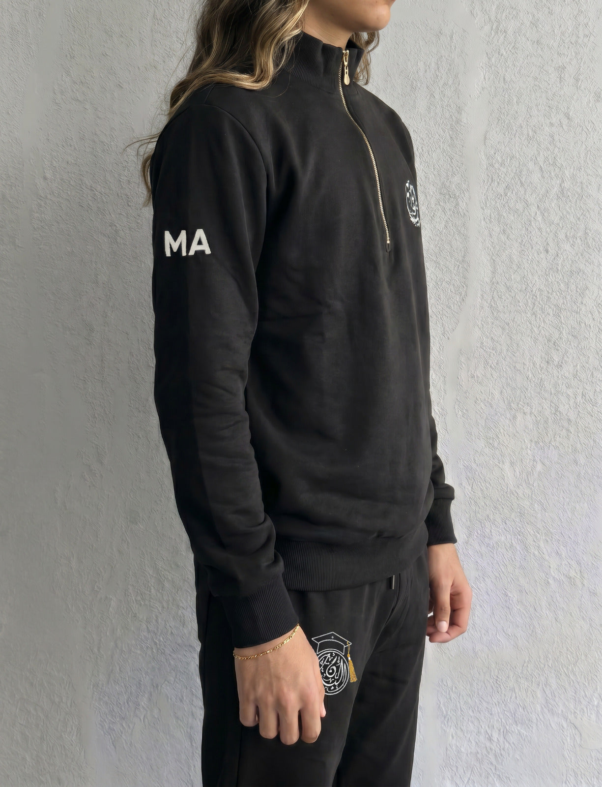 BIS Senior Black Zipper Sweater For Women