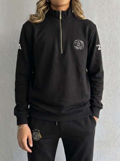 BIS Senior Black Zipper Sweater For Women