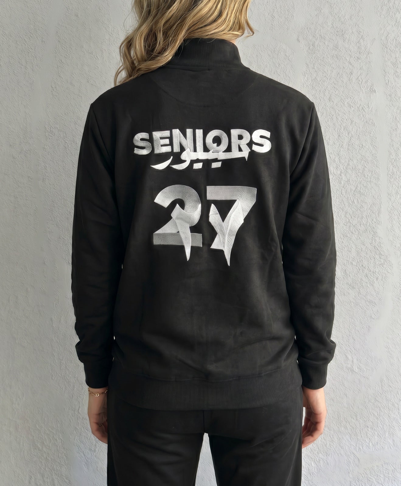 BIS Senior Black Zipper Sweater For Women