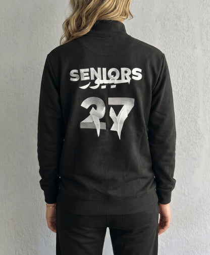 BIS Senior Black Zipper Sweater For Women