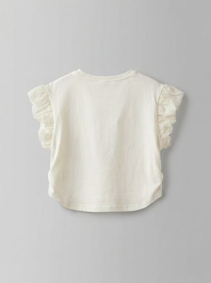 8135 Off White Top For Girls