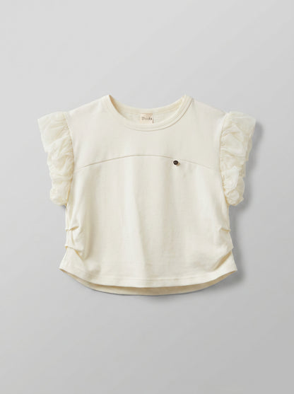 8135 Off White Top For Girls