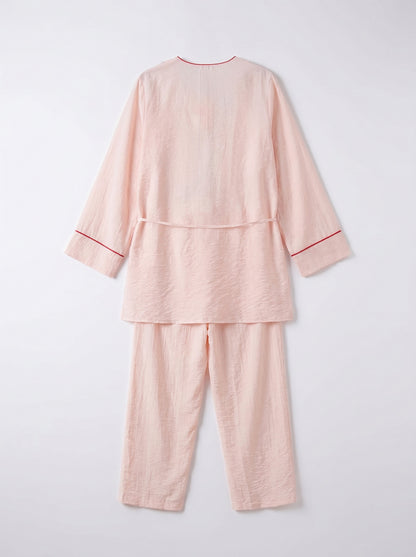8255 Light Pink Top And Pants Set For Women