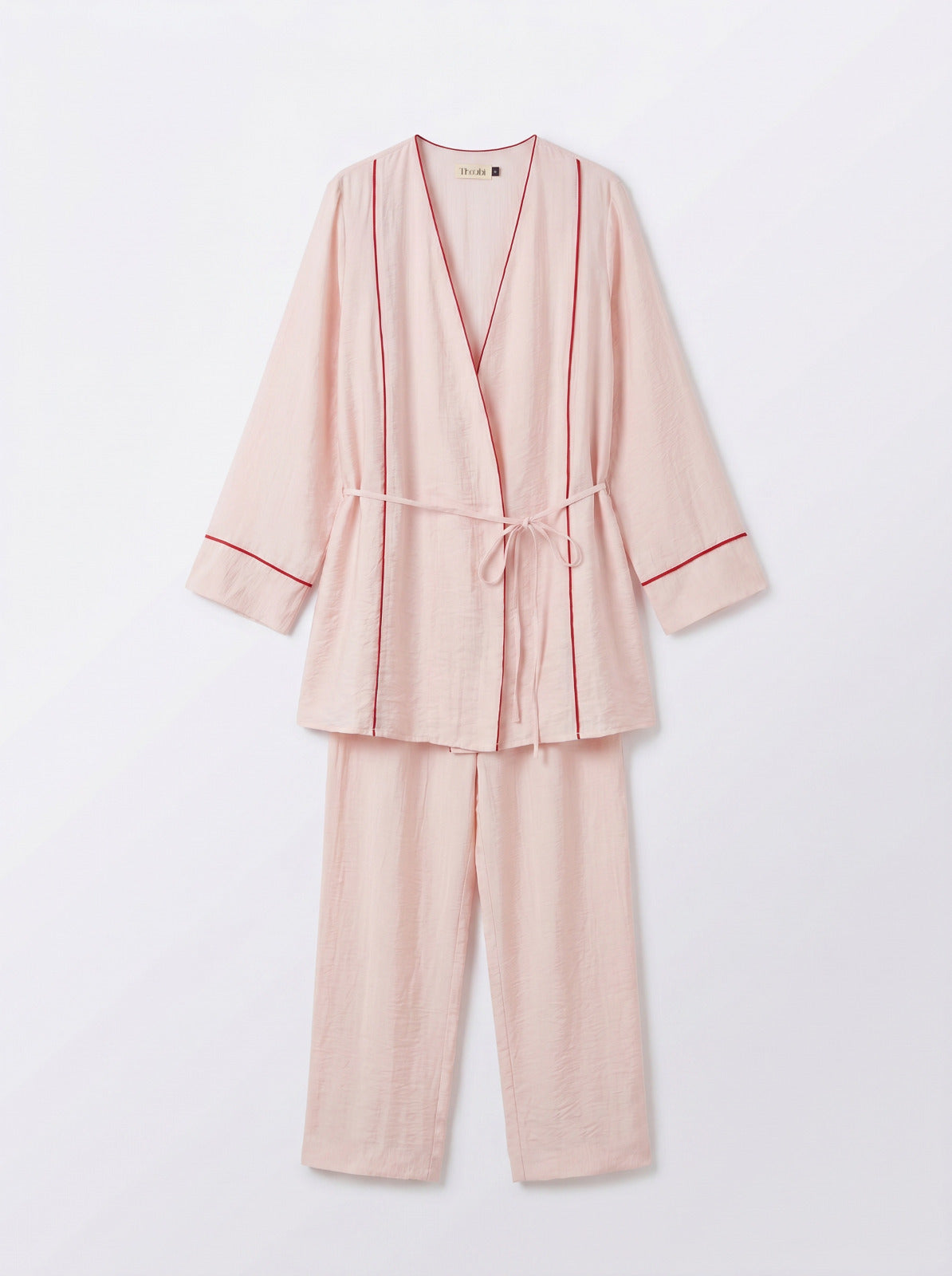 8255 Light Pink Top And Pants Set For Women