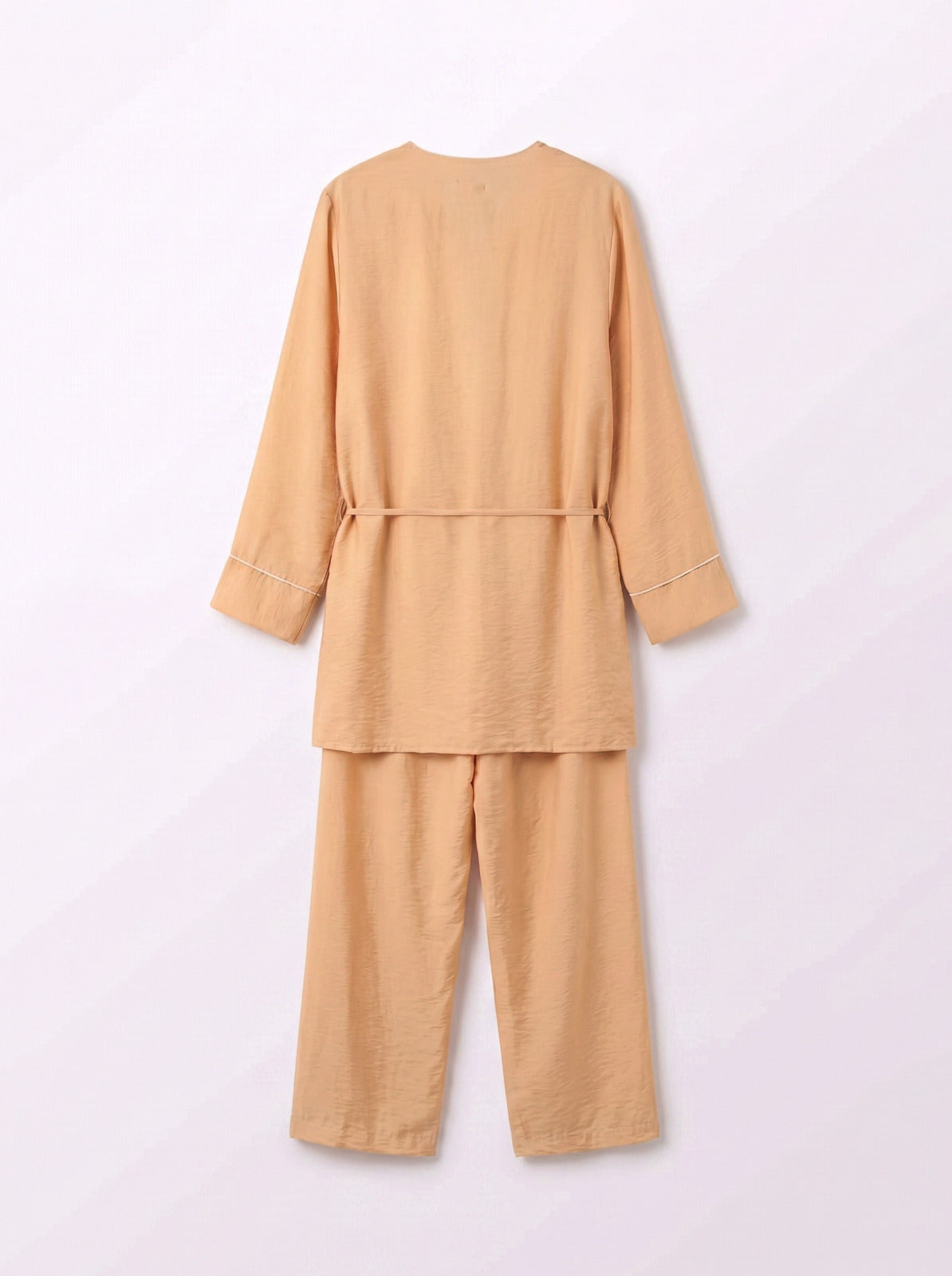 8255 Light Orange Top And Pants Set For Women