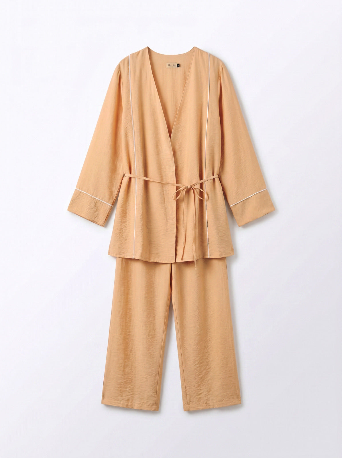 8255 Light Orange Top And Pants Set For Women