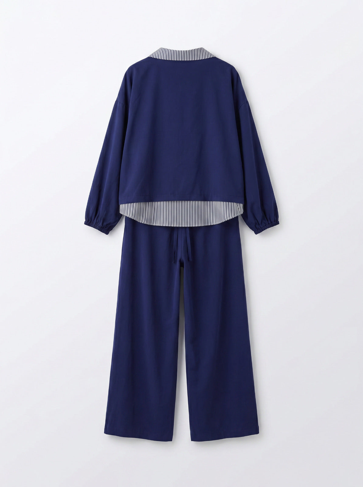 8218 Navy Top And Pants Set For Women