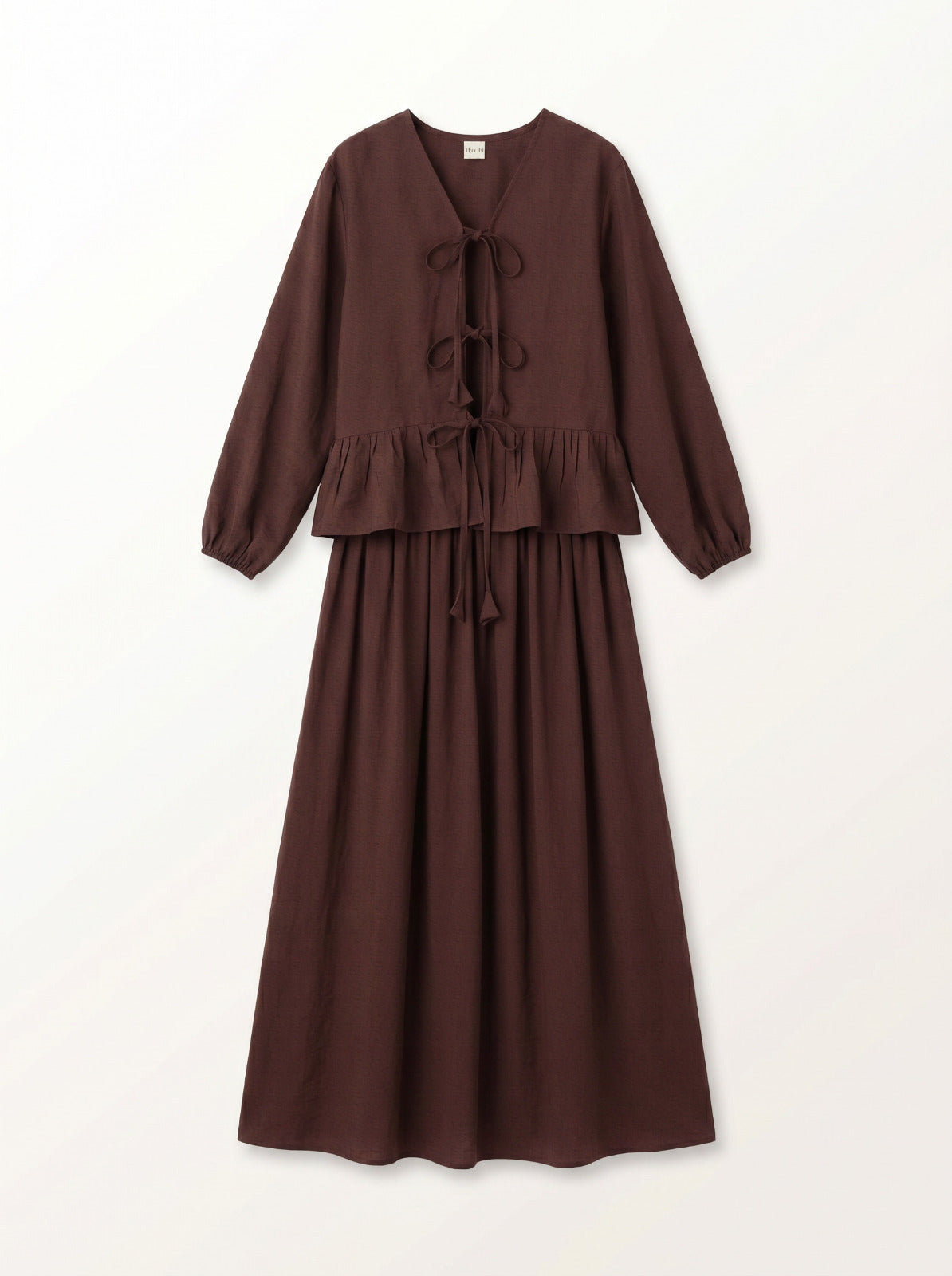 8236 Wooden Beige Top And Skirt Set For Women