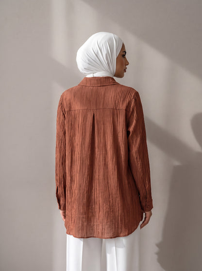 8321 Brown Shirt For Women
