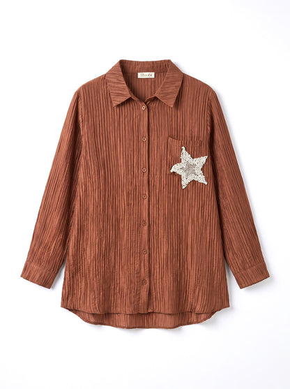 8321 Brown Shirt For Women
