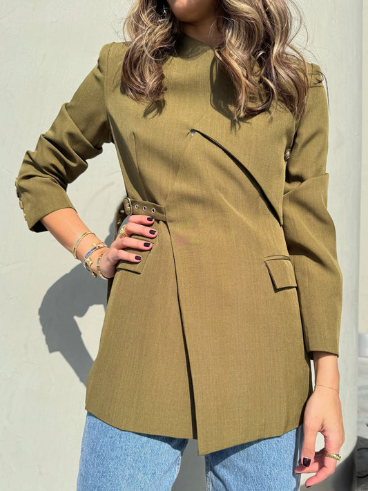 7740 Green Blazer For Women