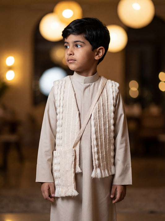 Boys’ Off White Stripes Gergean Vest With Bag Al Jazeera