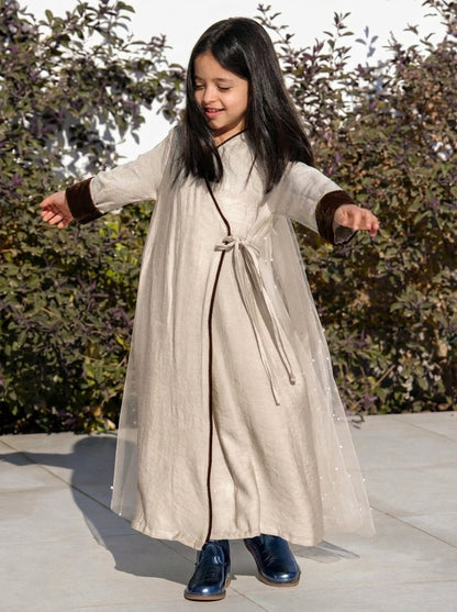 7756 Light Beige Daraa For Girls