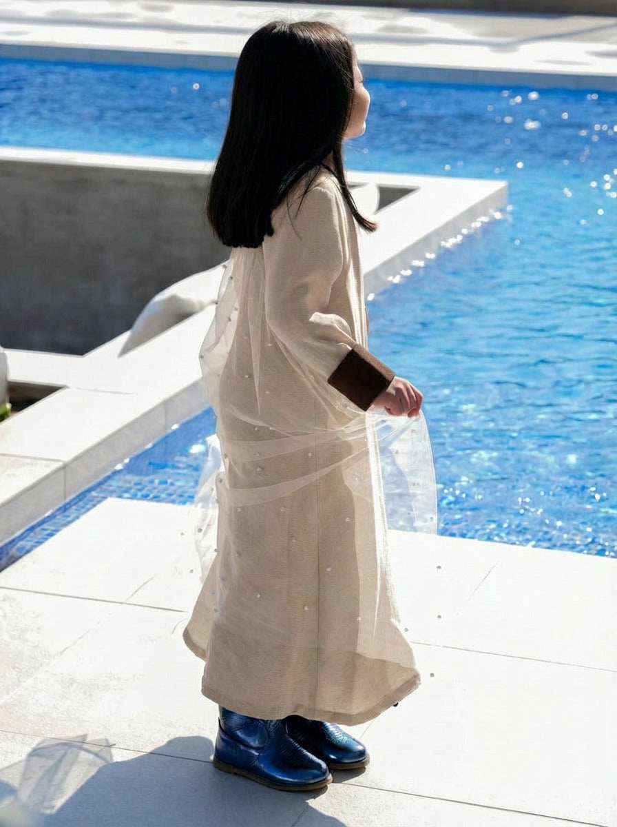 7756 Light Beige Daraa For Girls