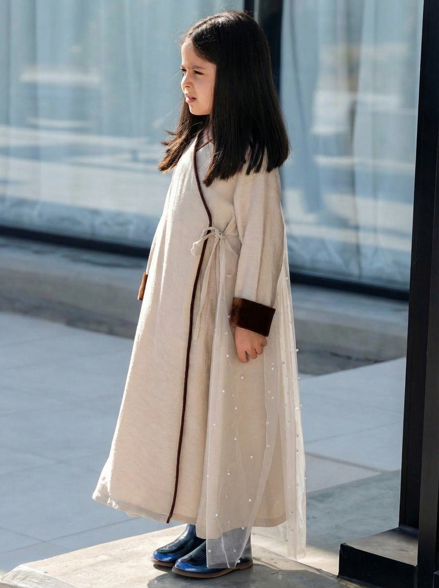 7756 Light Beige Daraa For Girls