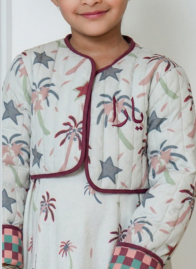 8057 White Daraa Set For Girls