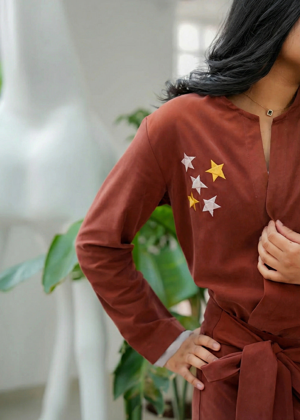 8085 Orange Ramadan Set For Girls