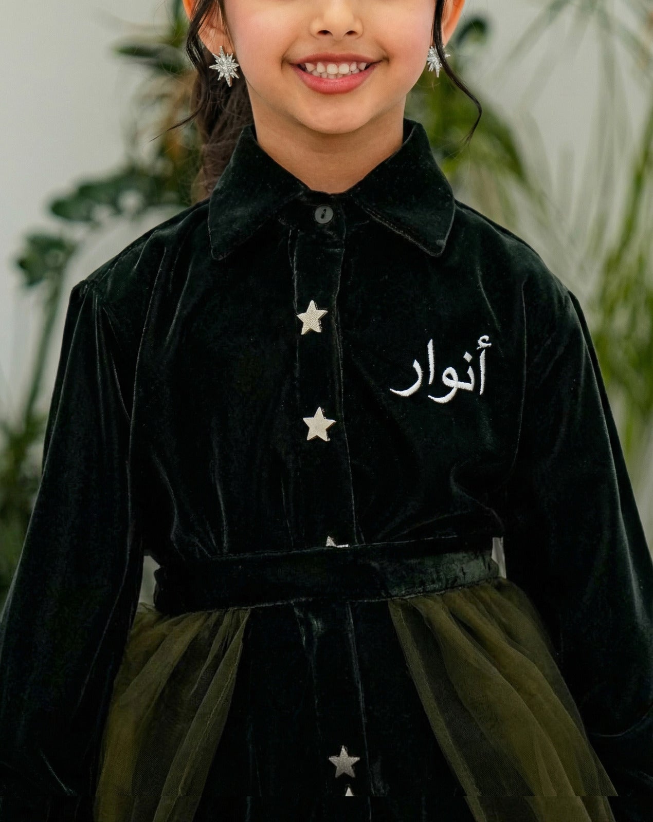 8055 Olive Green Daraa Set For Girls