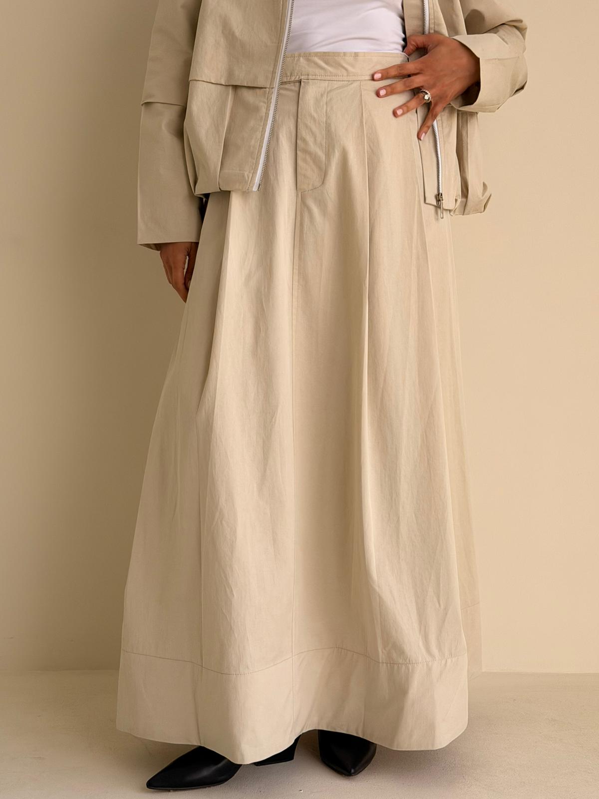 8184 Nova Edition-06 Sand Beige Jacket And Skirt Set
