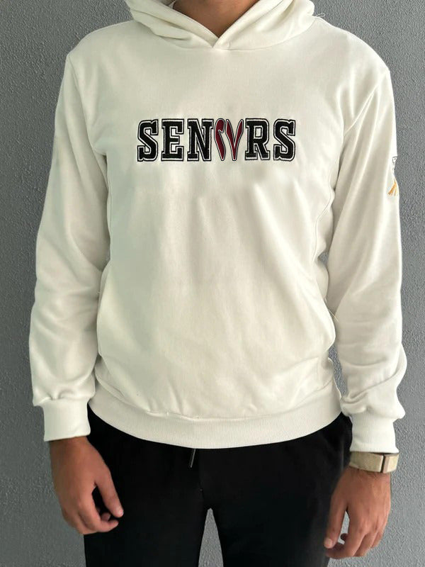 BBS Senior White Hoodie For Men
