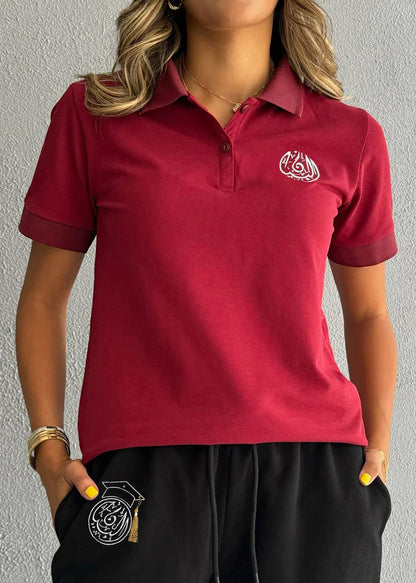 BIS Senior Red Polo T-Shirt For Women