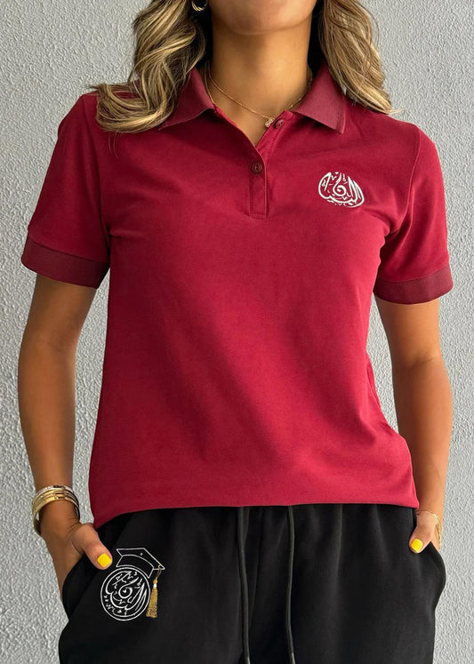 BIS Senior Red Polo T-Shirt For Women