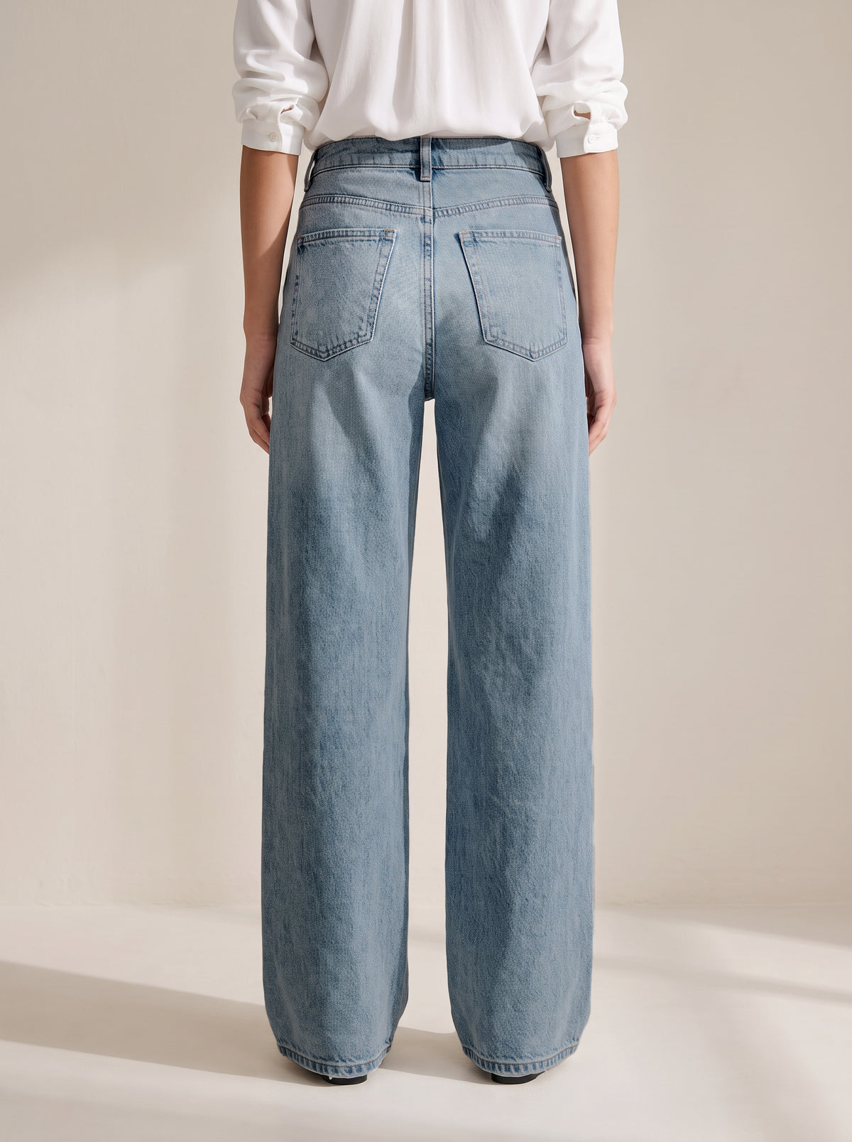 8217 Light Blue Denim Pants For Women