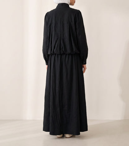 8204 Navy Jacket And Skirt Set For Women