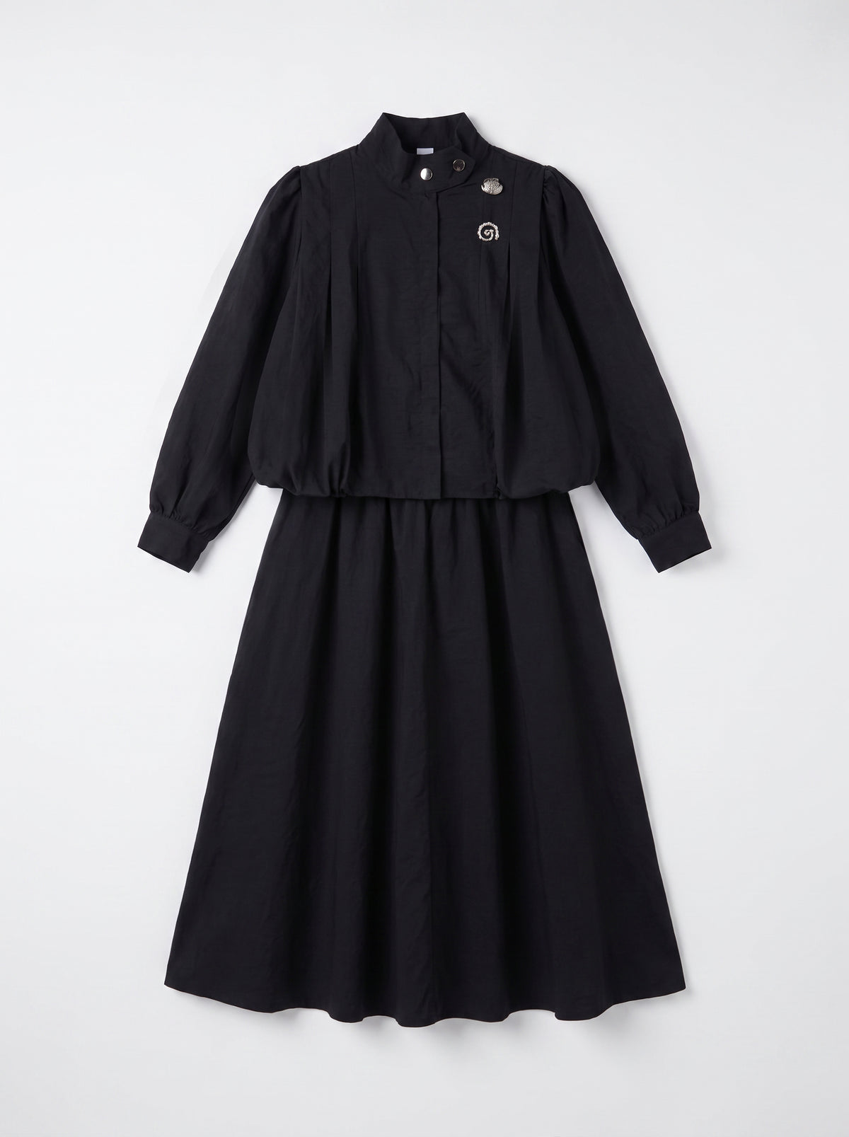 8204 Navy Jacket And Skirt Set For Women