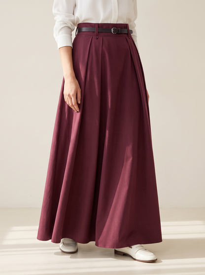 8313 Burgundy Red Skirt For Women