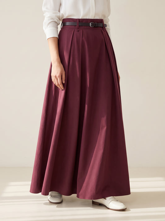 8313 Burgundy Red Skirt For Women