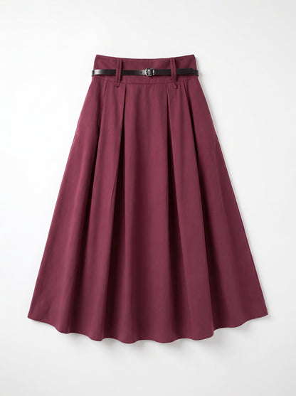 8313 Burgundy Red Skirt For Women