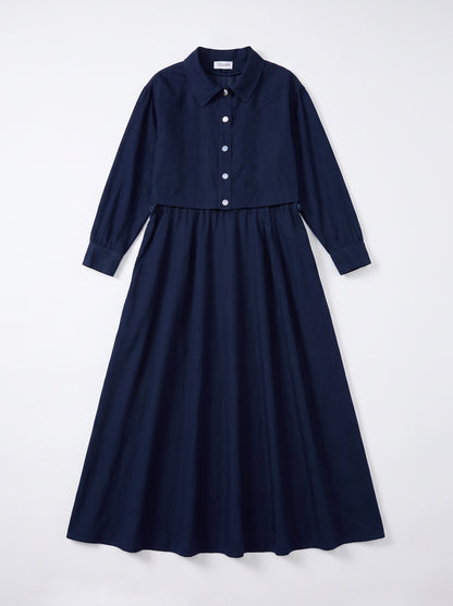 8199 Navy Jacket And Skirt Set For Women