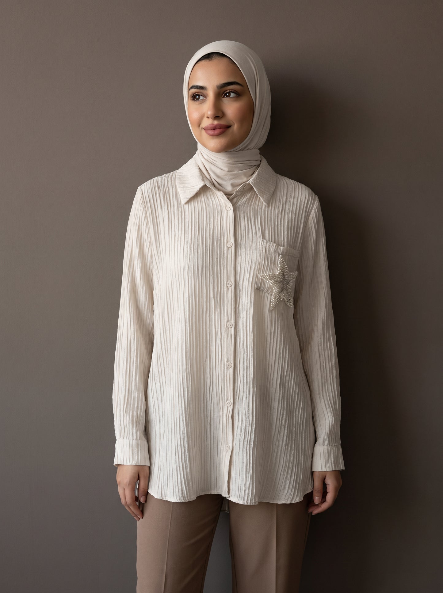 8321 Beige Shirt For Women