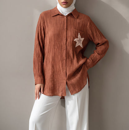 8321 Brown Shirt For Women