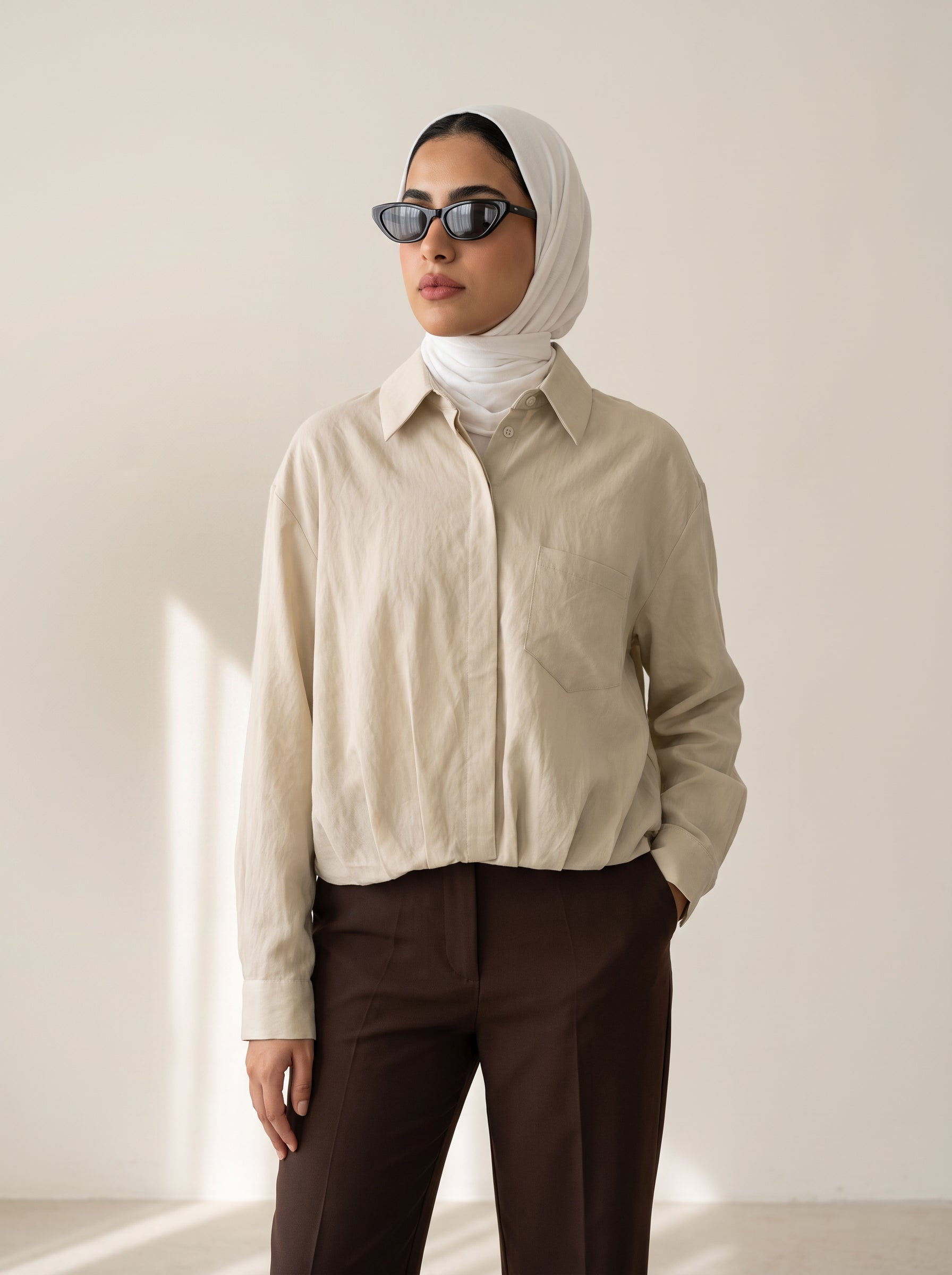 8283 Beige Shirt For Women