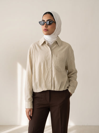 8283 Beige Shirt For Women