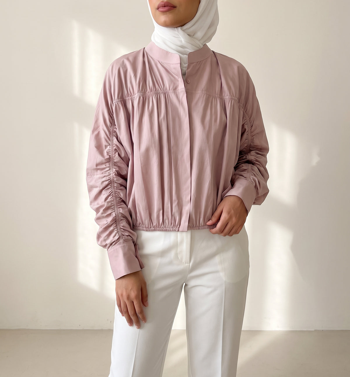 8256 Light Pink Jacket Top For Women