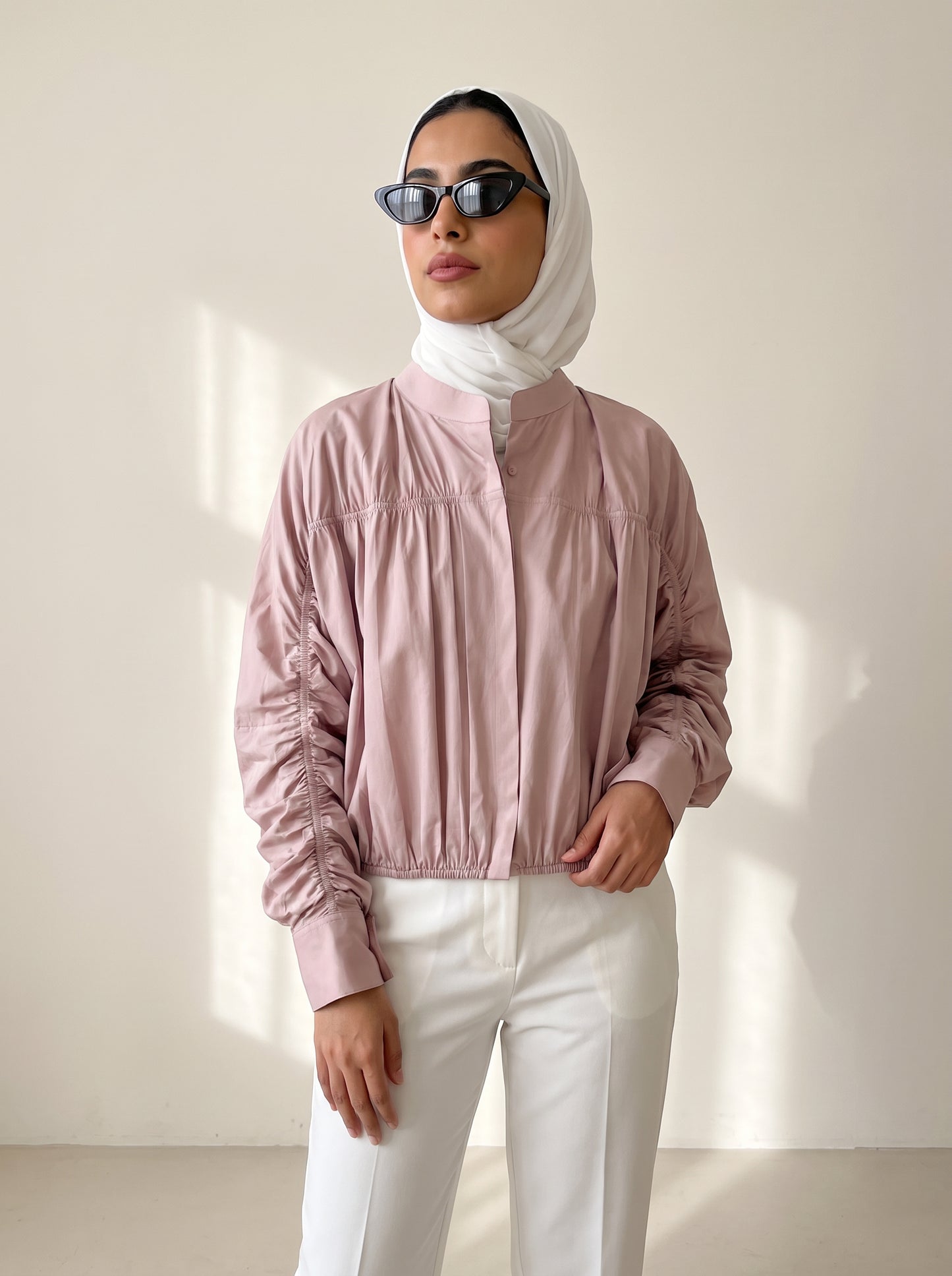 8256 Light Pink Jacket Top For Women