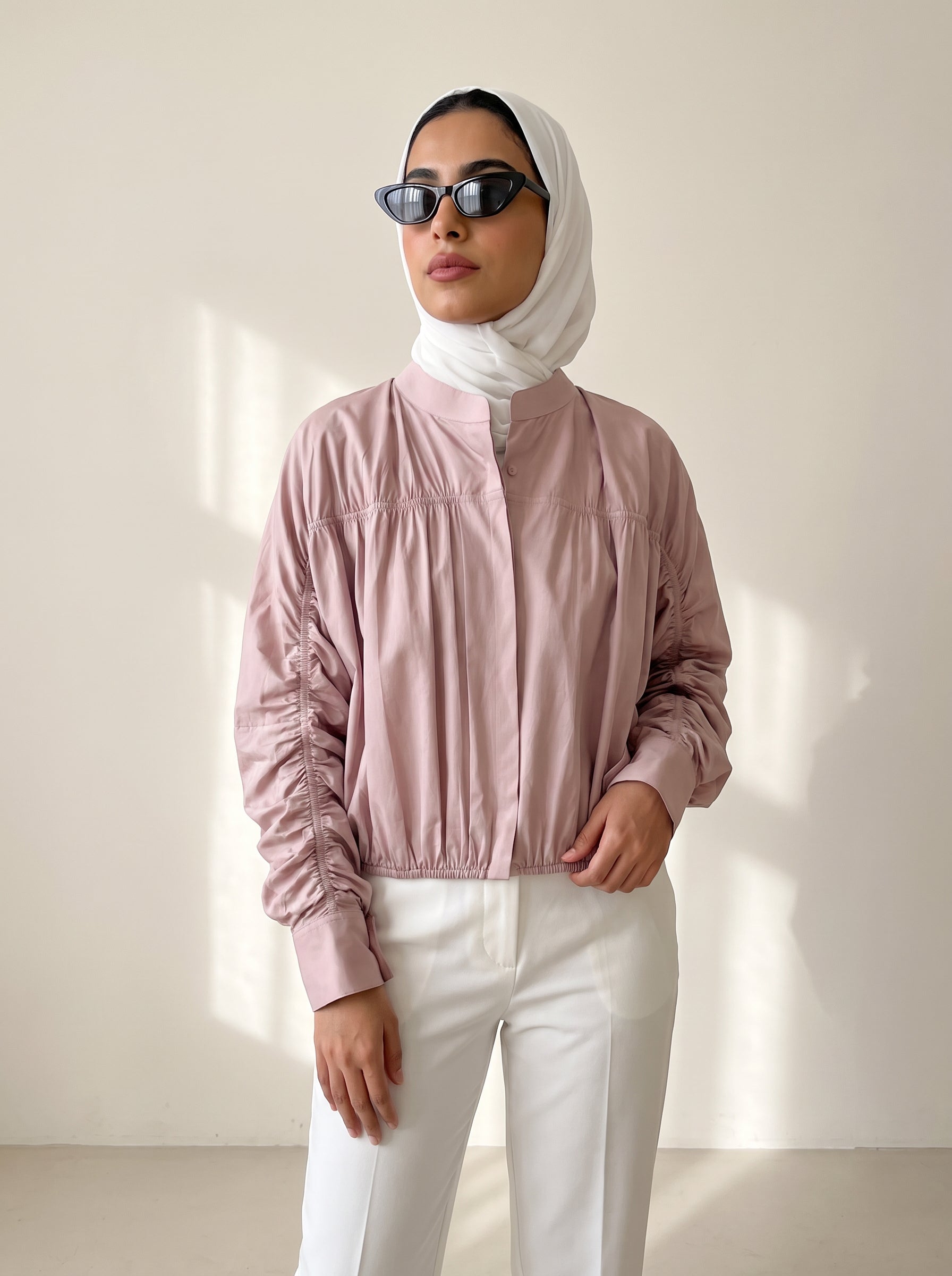8256 Light Pink Jacket Top For Women