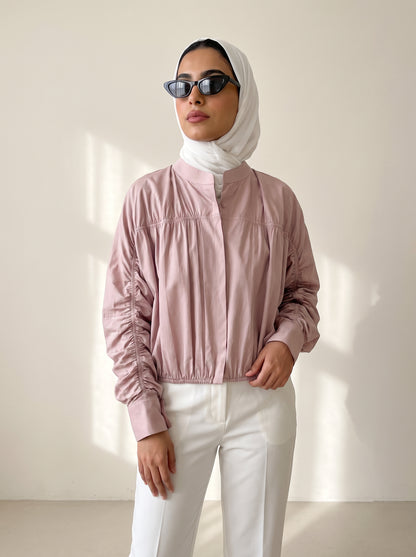 8256 Light Pink Jacket Top For Women