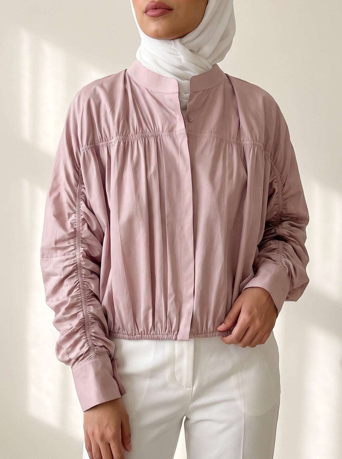 8256 Light Pink Jacket Top For Women