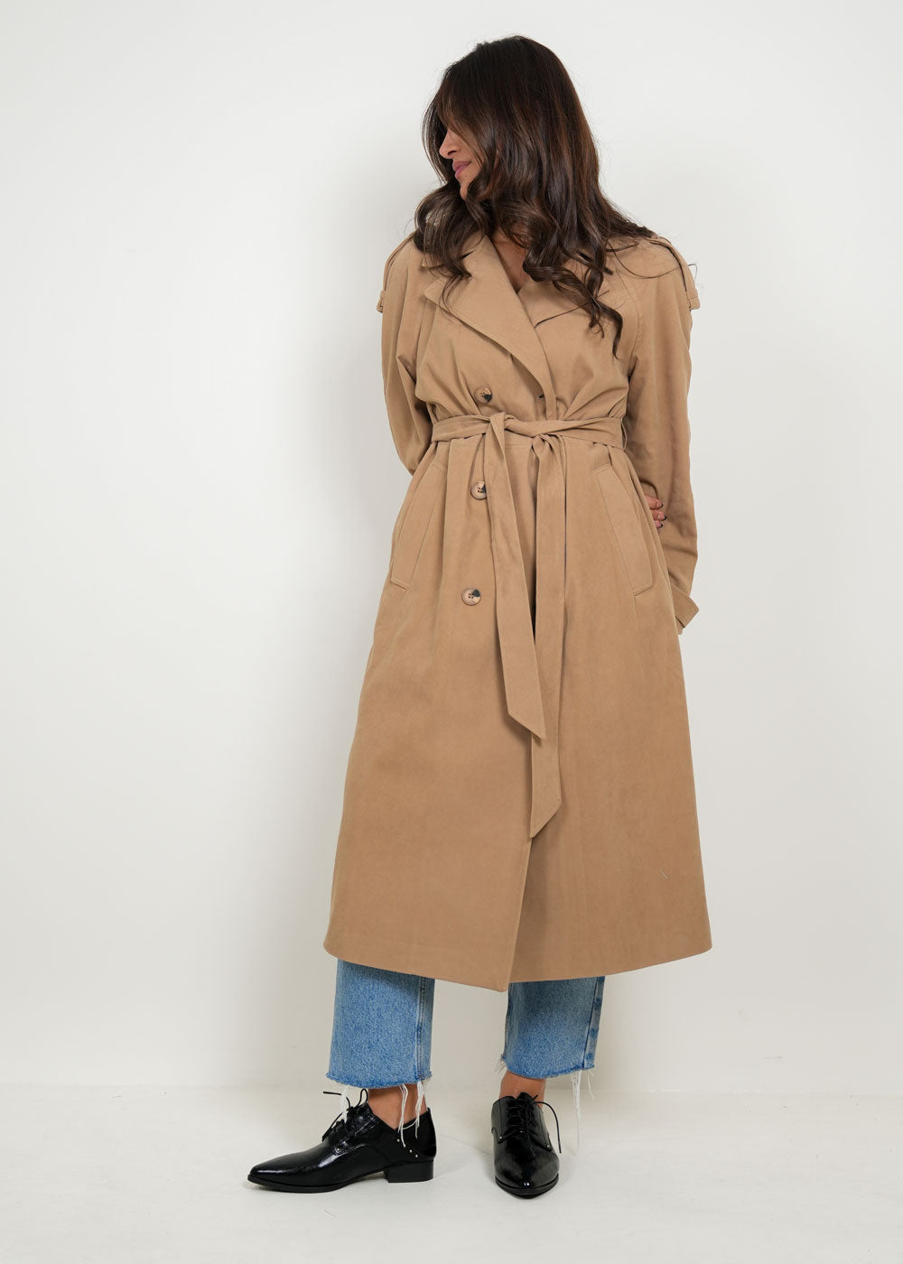8050 Brown Trench Coat For Women