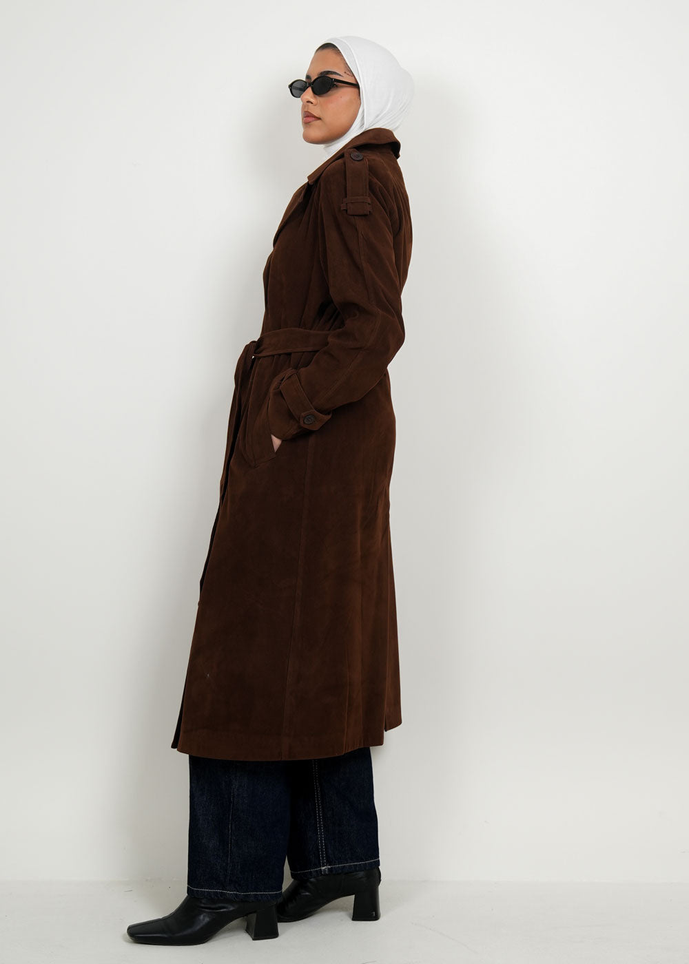 8050 Dark Beige Trench Coat For Women