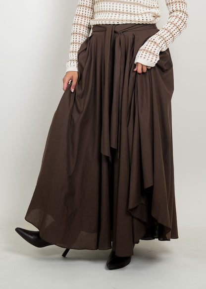 8051 Dark Brown Skirt For Women