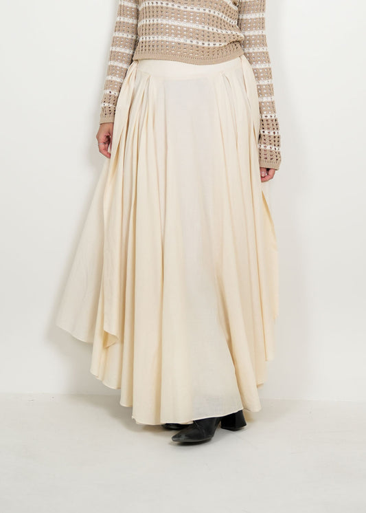 8051 Light Beige Skirt For Women