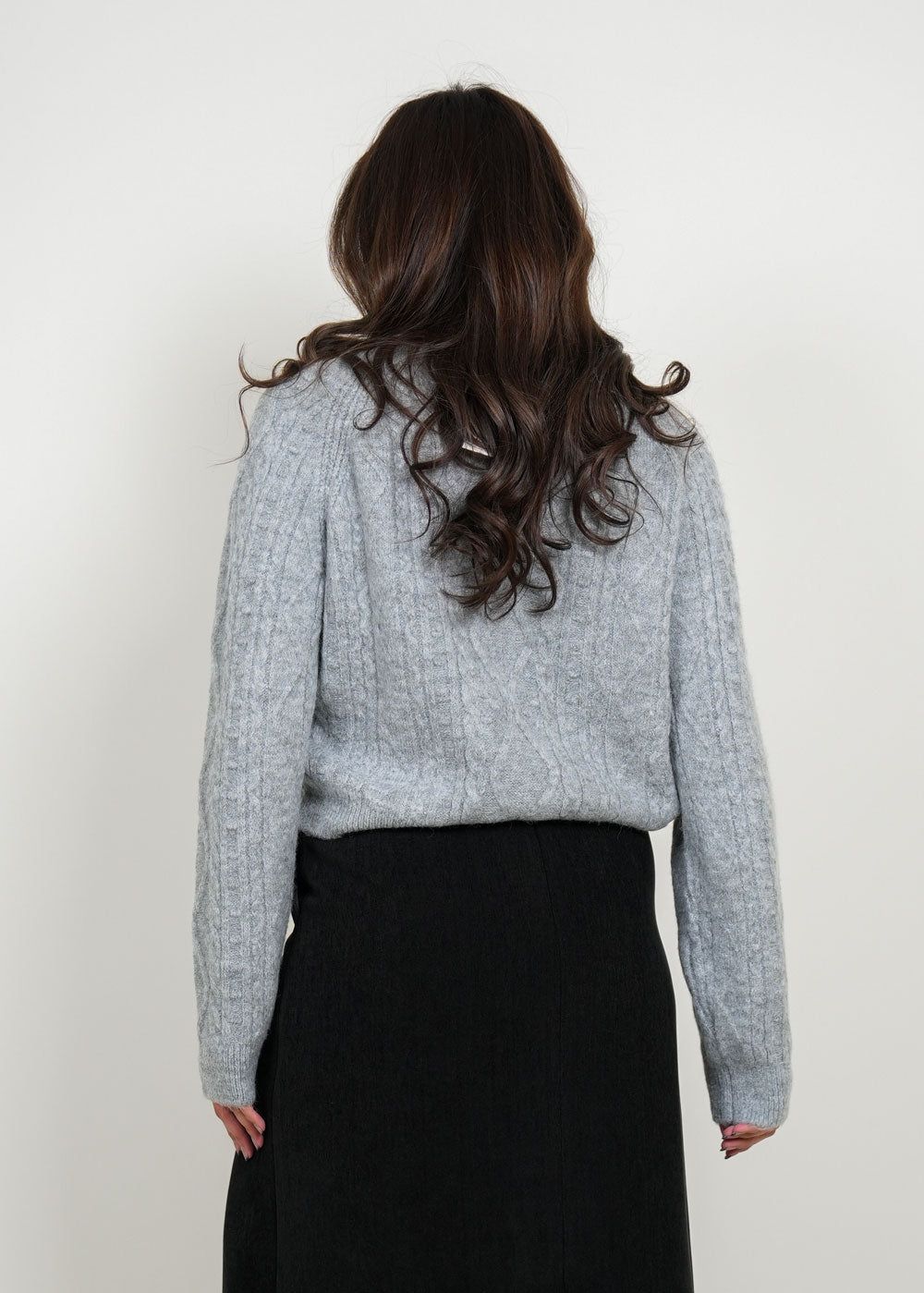8052 Grey Sweater Top For Women
