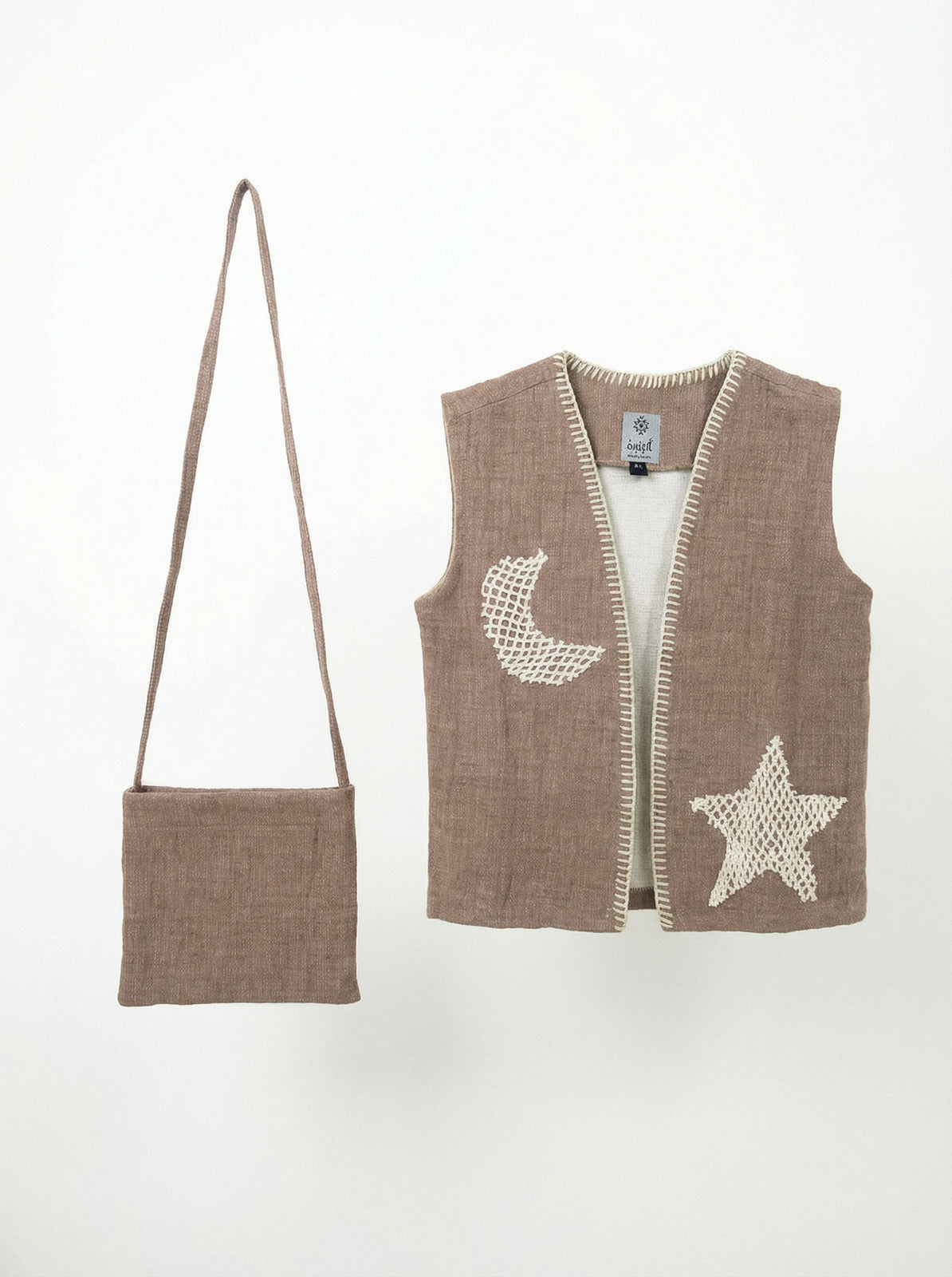 Boys’ Brown Star Gergean Vest With Bag
