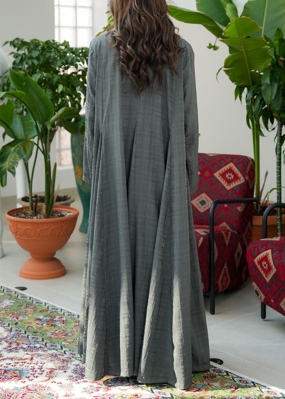 طقم دارا 8072 فضي رمادي للنساء