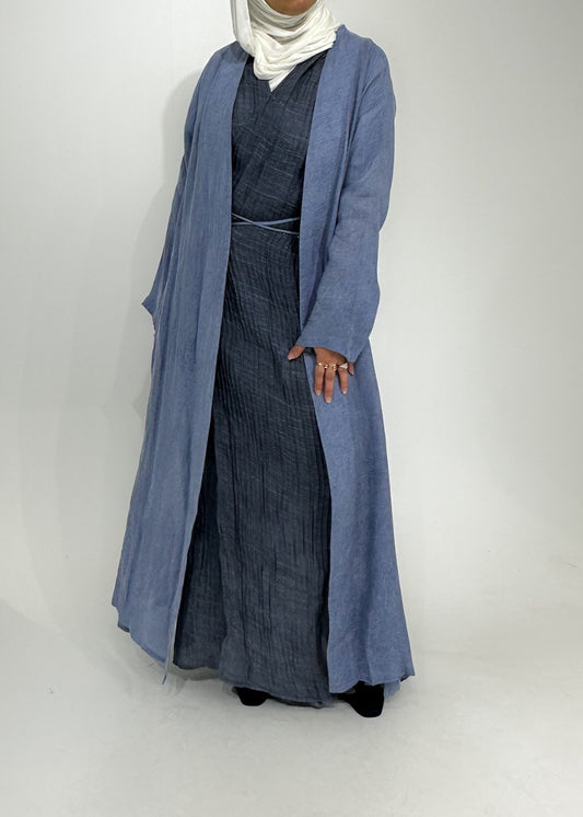 7720 Nova Light Blue Pleated Dress For Women